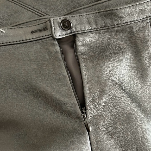 Black A-Line Asymmetrical Midi Skirt for Work - Picture 4 of 4